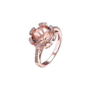 Genevive 18K Rose Gold Vermeil Cz Ring